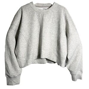 Abercrombie &‎ Fitch YPB Neo-Knit Crew Neck Sweater Cropped Size XL NEW Grayy
